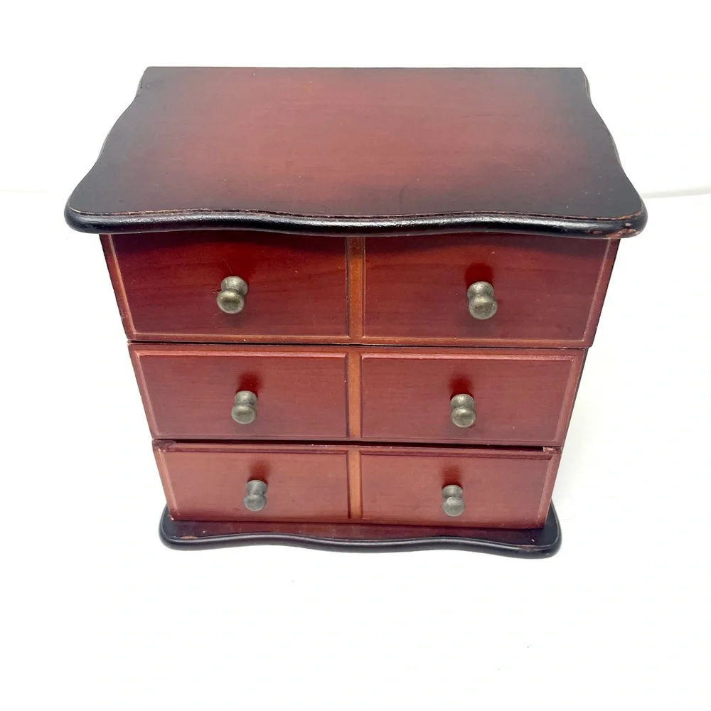 CROFT & BARROW solid wood vintage jewelry box